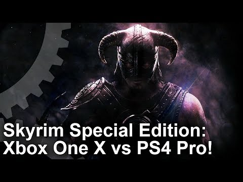 [4K] Skyrim Special Edition: Xbox One X vs PS4 Pro - How Big Is The Upgrade?