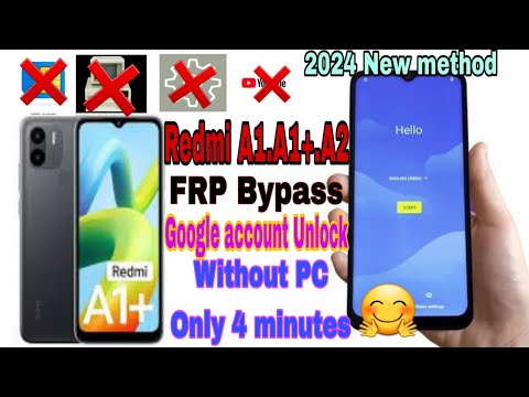 Redmi A1+ plus Frp Bypass Latest Update 2024  Android 12 FRP Lock | Google Account Unlock Without PC