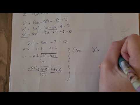 Simultaneous Equations (One Linear and one Non-Linear)