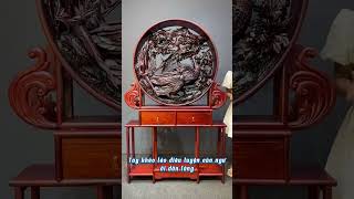 Phu thê viên mãn gỗ trắc đỏ đen