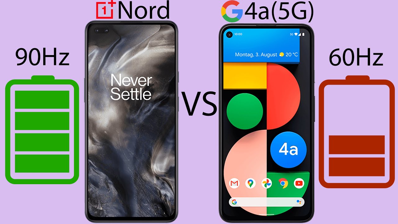 Pixel 4a (5G) vs OnePlus Nord - Battery Drain & Charging Test!