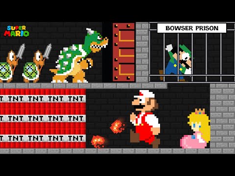 Prison Escape: Mario Rescue Luigi and Peach from Bowser Prison Maze Mayhem