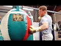 CANELO FINAL WORKOUT FOR DMITRY BIVOL; THROWS RIB BREAKING BODY SHOTS & DENTS UP BAG