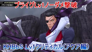 ブライグLv1ノーダメ撃破【KHBbSアクア編】