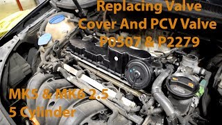 Replacing a Valve Cover on VW 2.5L 5 Cylinder Engine (PCV Valve Built In)