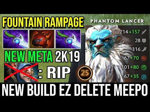 Crazies Fountain Rampage 2x Diffusal Blade NEW Meta Pro Phantom Lancer Counter Meepo | Dota 2 7.21d