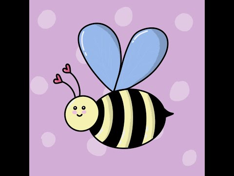 Draw a Bumble Bee on Procreate - iPad Drawing