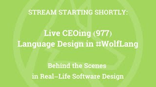 Live CEOing Ep 977: Language Design in Wolfram Language [DigitCount, UnitVector and more]