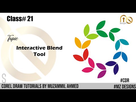 Interactive Blend Tool in Corel Draw || Corel Draw12 ||  Class 21 ||    اردو / हिंदी