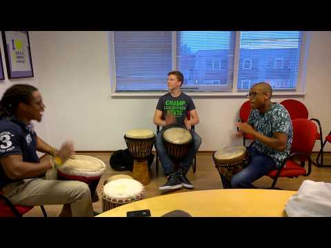 Djembe: Playing with our Master Koko Lawson! - Awesome Rythm