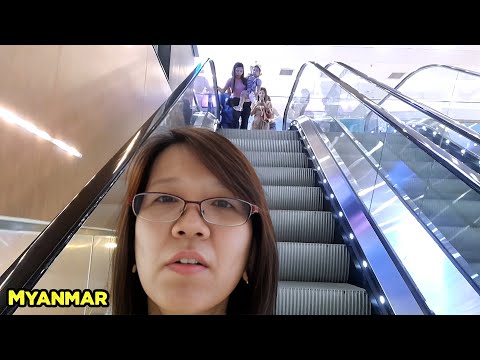 Um dia no Times City Shopping Mall em Yangon Myanmar