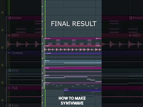 How to make Synthwave music in 20 seconds #producertok #flstudio #synthwave #musicproducer