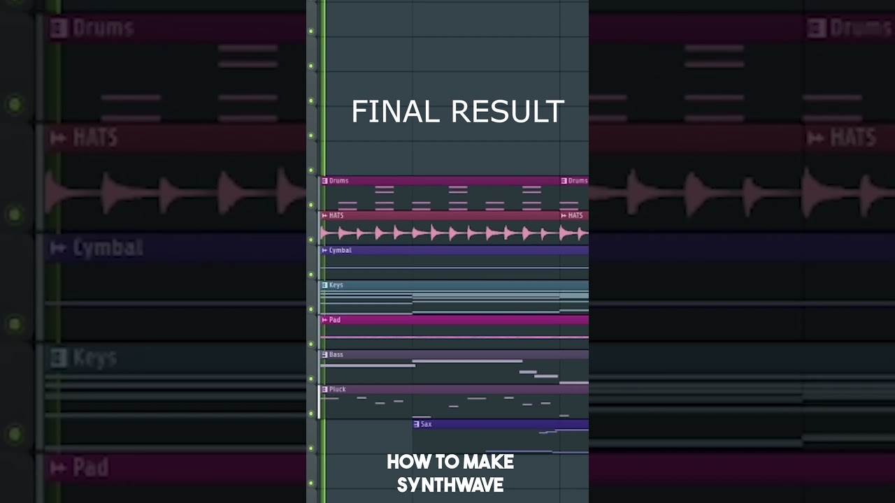 How to make Synthwave music in 20 seconds #producertok #flstudio #synthwave #musicproducer