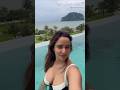 Nehasharma ENJOYS Her Vacation In A Pool Bikini Shorts