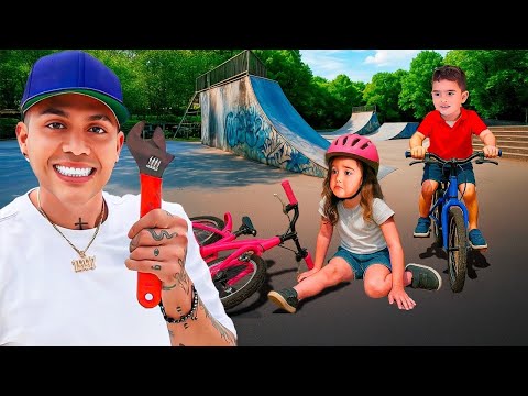 Enseñando a KIMA y JUANITO a Andar en BICICLETA