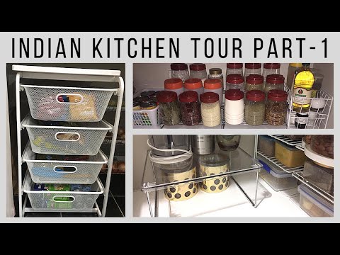 Indian kitchen tour (part 1) | How to organize kitchen without cabinets | Indian pantry tour Indian kitchen tour (part 1) | How to organize kitchen without cabinets | Indian pantry tour