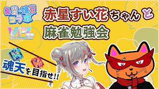 【#雀魂 #コラボ】魂天を目指せ!!赤星すい花ちゃんと麻雀勉強会⤴️天鳳位＆W魂天がやさしく親切に指導【タケオしゃん視点/ #タケオ塾】