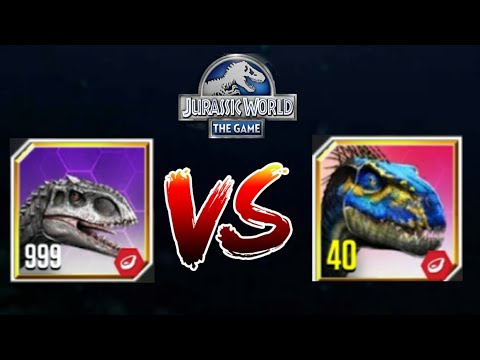 Level 999 Indominus Rex vs 3 indoraptors l Jurassic world the game l