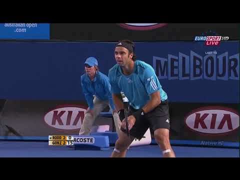 Fernando Gonzalez vs Andy Roddick Australian Open 2010 ENG commentary.