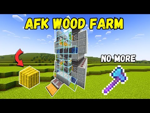 The Best Automatic WOOD FARM in Minecraft (Bamboo Planks - Tutorial)