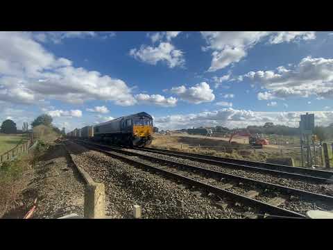 GBRf Class 66304 Seen in Direct Rail Services Livery at Elmswell Hall