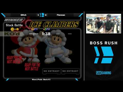 Boss Rush The Moon Wave 1 Pools - Glitch (Ice Climbers) vs Flanman (Falco)