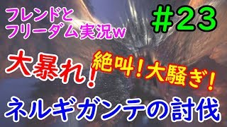 【MHW】ネルギガンテをフレンドと討伐！フリーダム実況ｗモンハンワールド実況プレイ【女性実況】#23