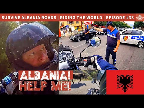 Surviving Albanian Roads, Traffic & Drivers To Montenegro Border | Riding The World | Albania Ep 33