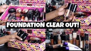 DECLUTTER MY FOUNDATIONS WITH ME!