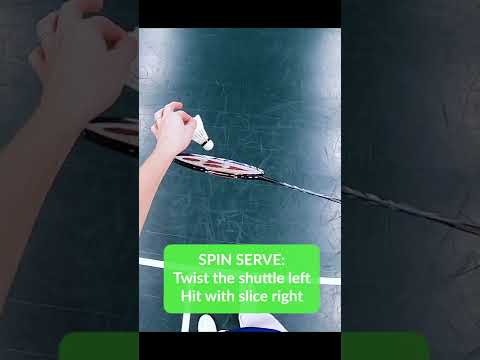 Spin serve in badminton #shorts