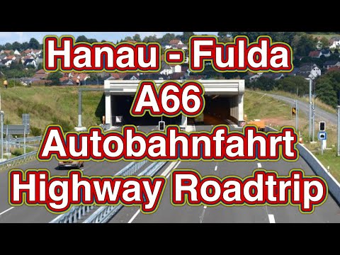 Autobahn A66 Hanau - Fulda A66 4K Autobahnfahrt / Highway Roadtrip