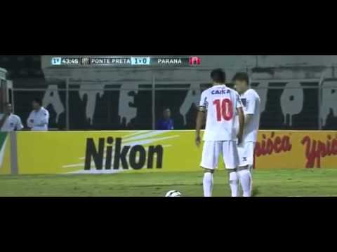 Golaço de Lucio Flavio de Falta Ponte Preta 1 x 1 Paraná Copa do Brasil