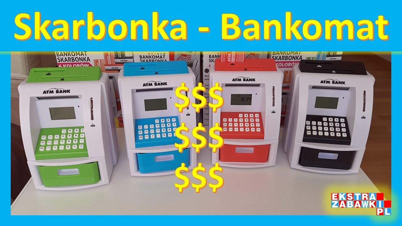 UNBOXING Skarbonka Bankomat Mały Bankier od EkstraZabawki.pl