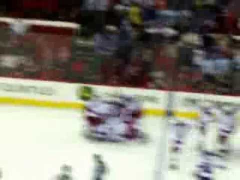 Rangers 4 Carolina 3 overtime 4/25/2013 @ carolina. GWG by Callahan!