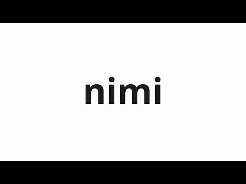 How to pronounce nimi | 니미 (Nimi in Korean)
