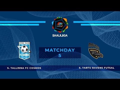 Tallinna FC Cosmos - Tartu Ravens Futsal. Coolbet Saaliliiga. MD 5. Live stream