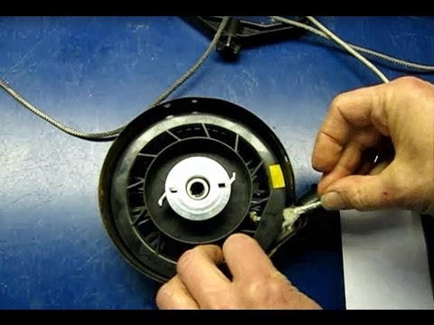 A slick and quick way to fix a broken pull start cord on an MTD snow blower