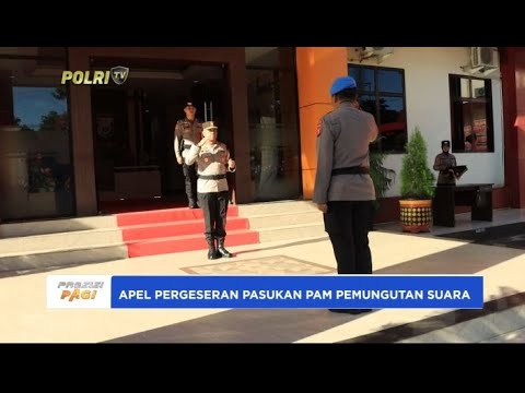 KAPOLDA MALUT PIMPIN APEL PERGESERAN PASUKAN PAM PEMUNGUTAN SUARA PILKADA 2024