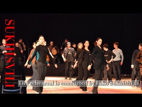 The rehearsal is conducted by Iliko Sukhishvili