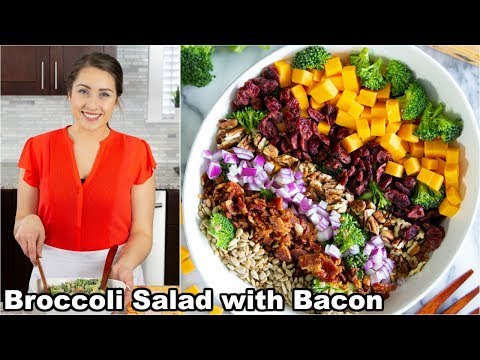 Broccoli Salad Recipe with Bacon and Cheddar