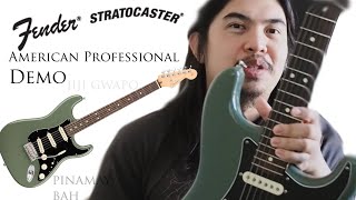 Video thumbnail for Fender American Professional Stratocaster (Antique Olive) DEMO by lordofthenorth_ph