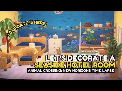 Decorating A Seaside Hotel Room in Animal Crossing: New Horizons [3.0 UPDATE]