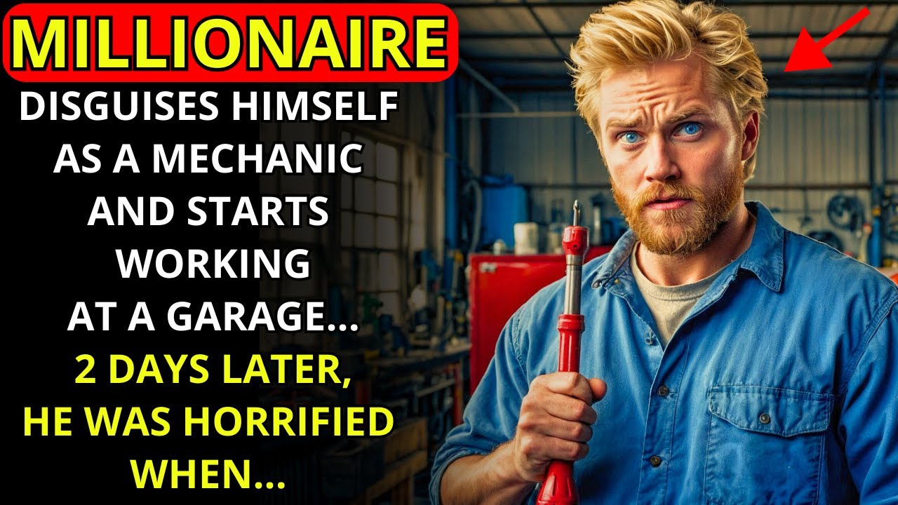MILLIONAIRE DISGUISES HIMSELF AS A MECHANIC AND STARTS WORKING IN A GARAGE... TWO DAYS LATER...