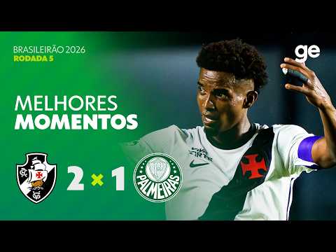 Gols e lances de Vasco da Gama x Palmeiras