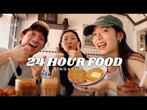 Comida cingapuriana 24 horas com um morador local