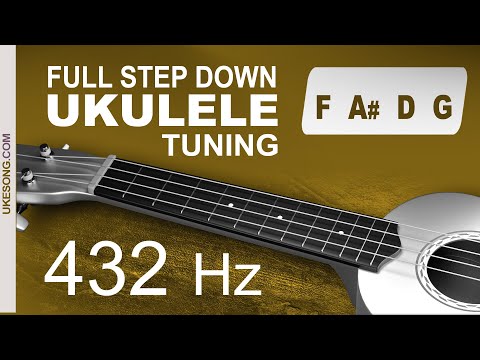432 Hz Full Step Down ukulele tuning  |  Softer and more ambient sound.
