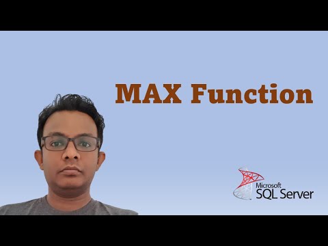 How To Write Max Function In Sql Server