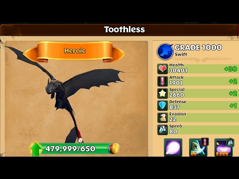 Toothless Grade 1000 PvP battle in Brawl - Dragons rise of Berk