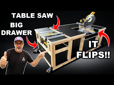 This Mitre Saw - Table Saw Workbench Changes Everything!!