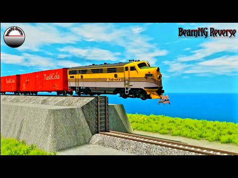 Trains vs Unfinished Railway Crashes Reverse #1 -  BeamNG Drive